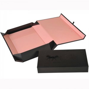 OEM Negru personalizat pliante caseta de ambalaj cutie cadou personale